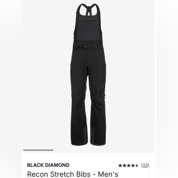 Black Diamond Recon Stretch Bib Pant - Men Small - Picture 5 of 8